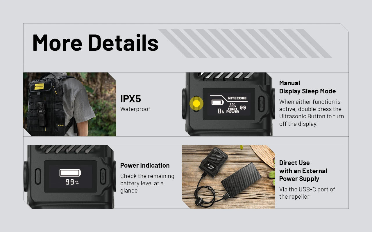 Nitecore - EMR25 Multipurpose Electronic Mosquito Repeller