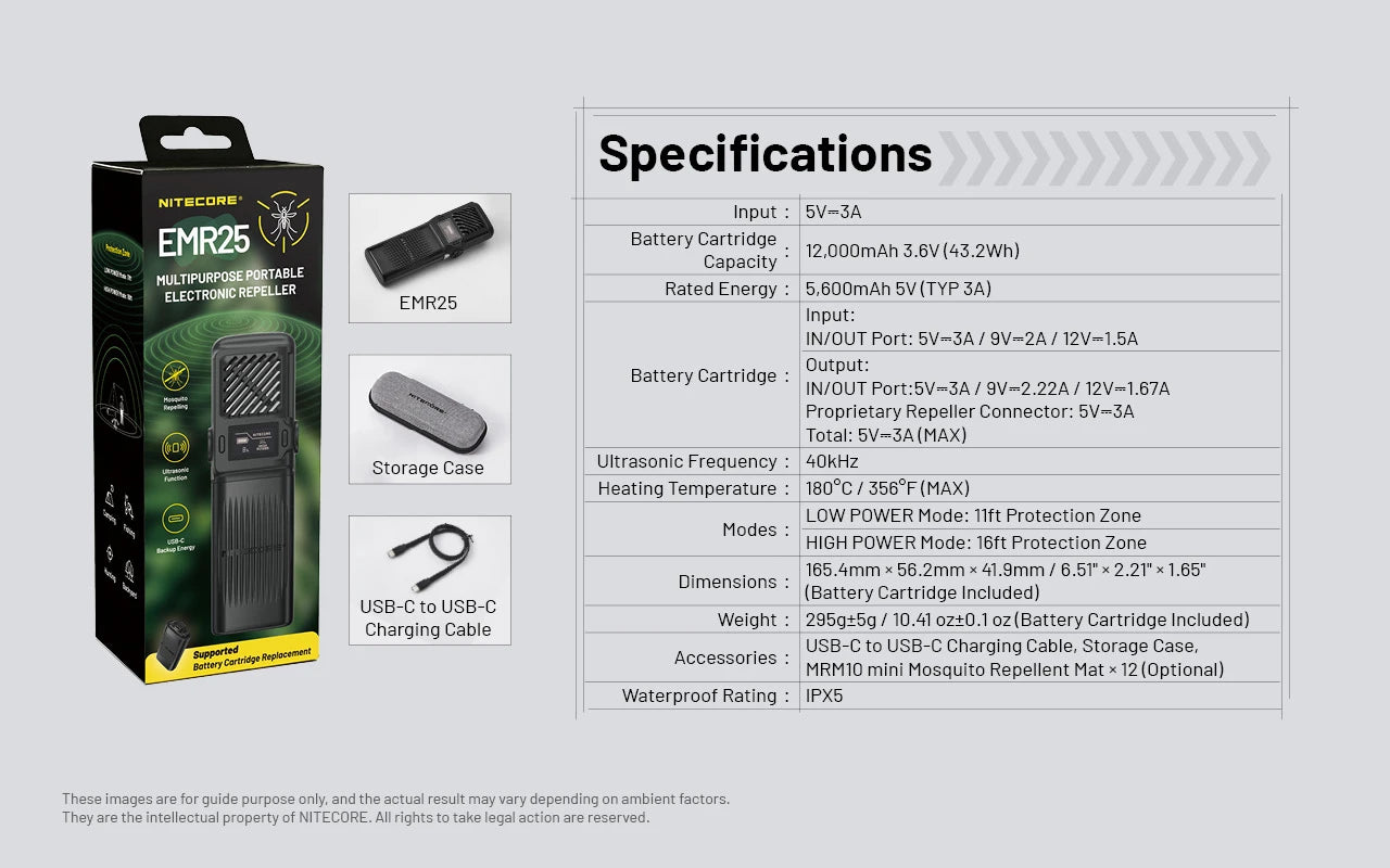 Nitecore - EMR25 Multipurpose Electronic Mosquito Repeller
